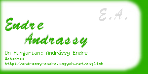 endre andrassy business card