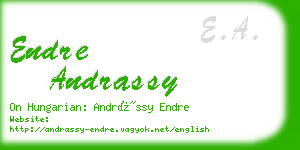 endre andrassy business card